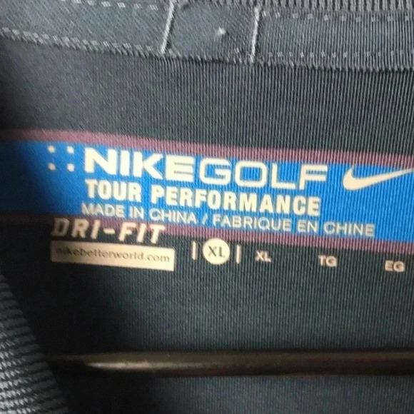 NIKE GOLF TOUR PERFORMANCE MENS SIZE XL FOLF SHIRT DRI FIT GOOD CLEAN CONDITION - Picture 3 of 7